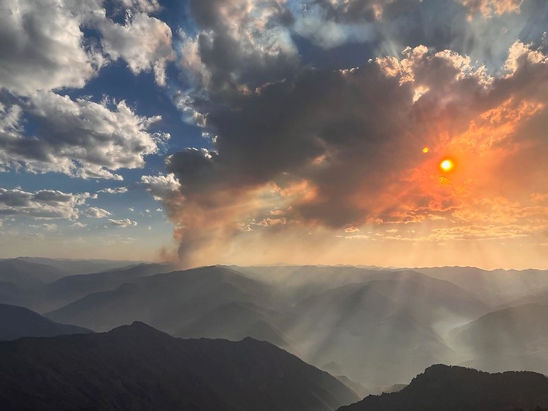 Photo of Norton Fire from Middle Peak Lookout